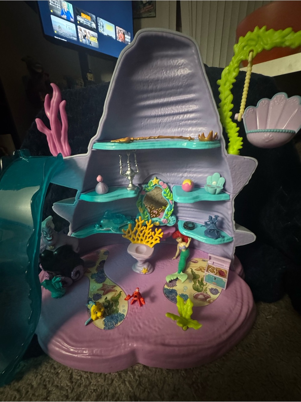 Disney Ariel's Grotto Playset the Little Mermaid Theme with Accessories